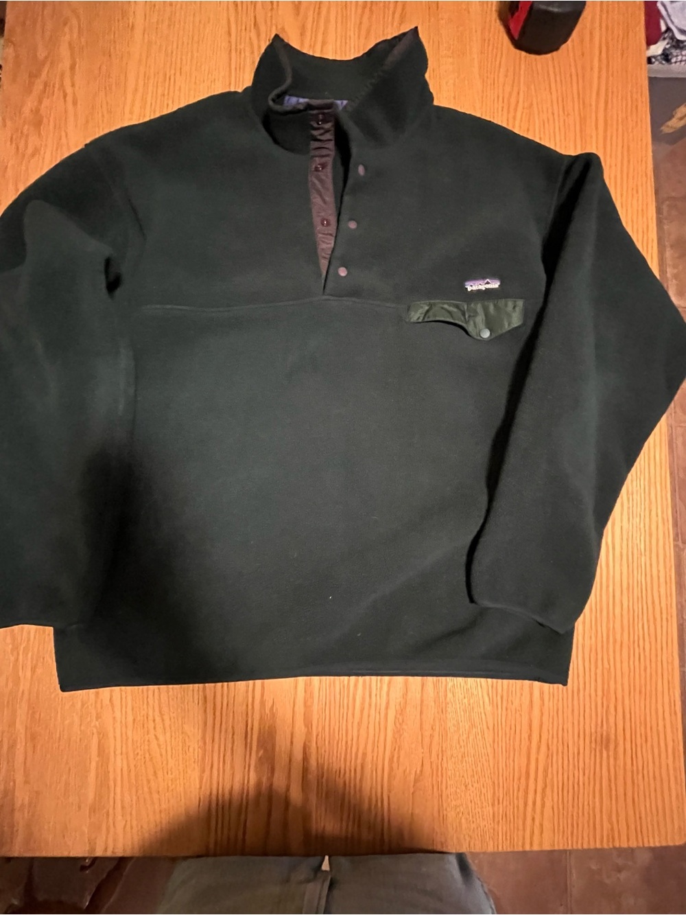 Vintage Patagonia Sweatshirt Mens XL Green Synchilla Snap-T Fleece 90s